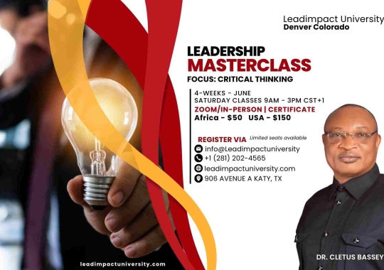 Leadership Masterclass on the Art of Critical Thinking